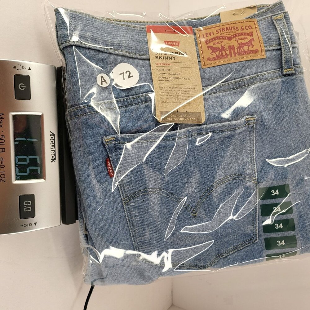Levis 311 Shaping Skinny Mid Rise Light Wash Jeans Women's W34 L30 Denim NWT - Picture 15 of 15